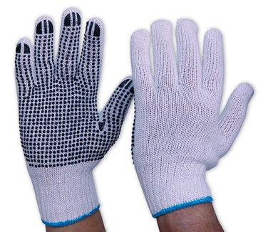 342KPDB KNITTED POLY/COTTON WITH PVC DOTS MENS