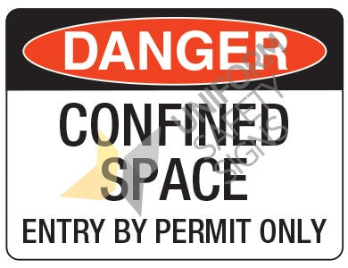 225  CONFINED SPACE ENTRY BY PERMIT ONLY Metal 300x225mm