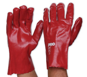 Pro Choice Red PVC Gloves 27cm PVC27