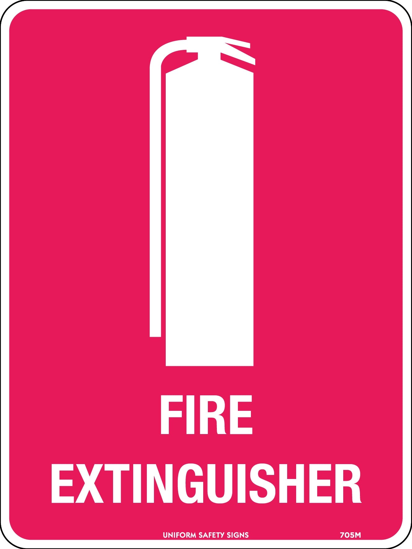 Fire Extinguisher Sign Self Adhesive 300x225mm 705MA