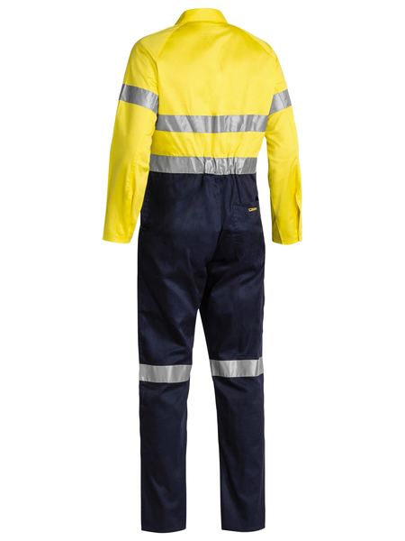 BC6719TW BISLEY 2 TONE HI VIS LIGHTWEIGHT COVERALLS 3M REFLECTIVE TAPE - ON THE GO SAFETY & WORKWEAR