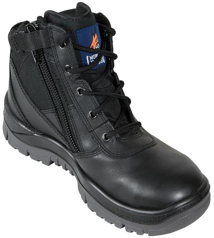 261020 BOOT SAFETY  BLACK MONGREL P SERIES  ZIPSIDER TPU SOLE
