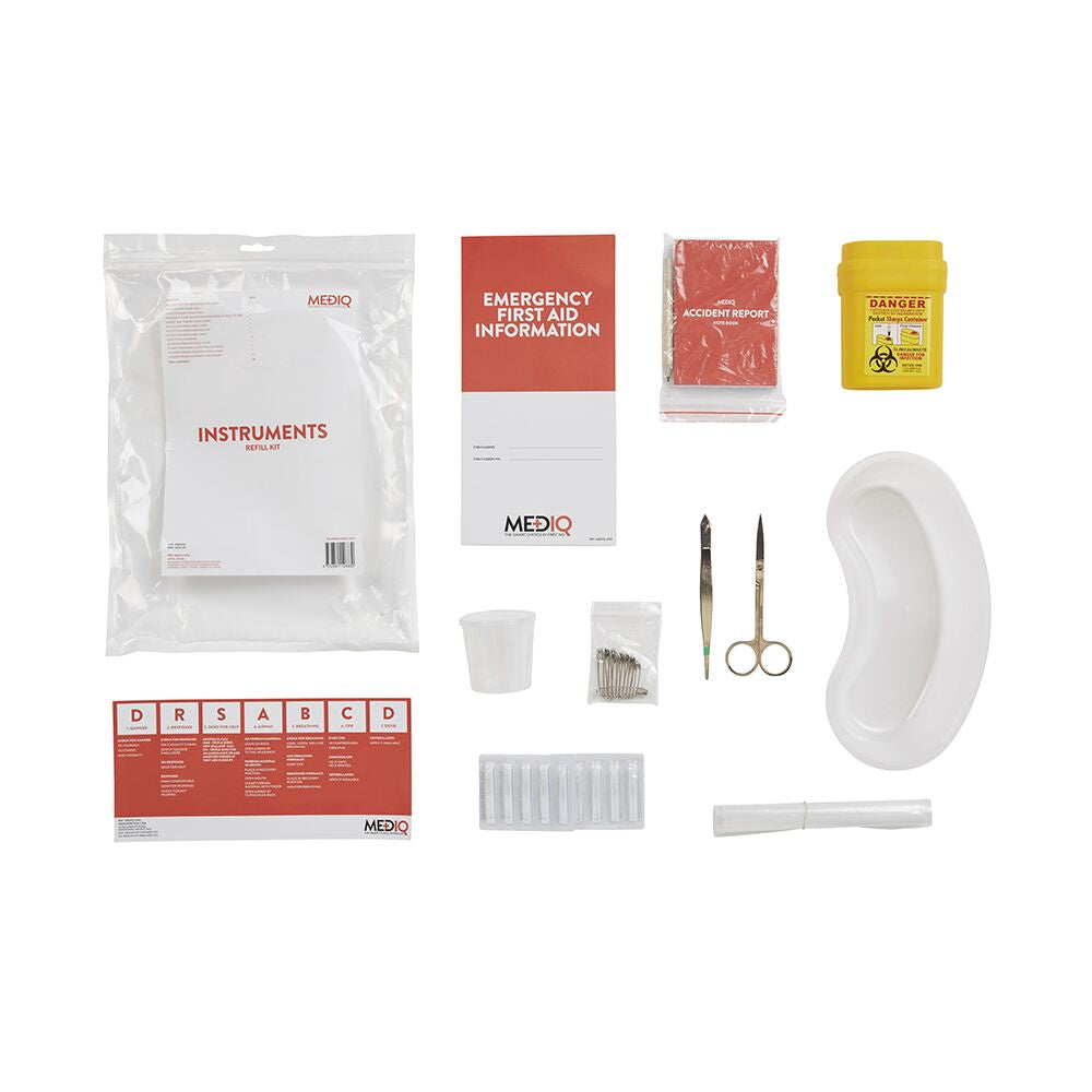 MEDIQ First Aid Kit Refill Module #1 Instruments In Ziplock Bag Clear/White FARI