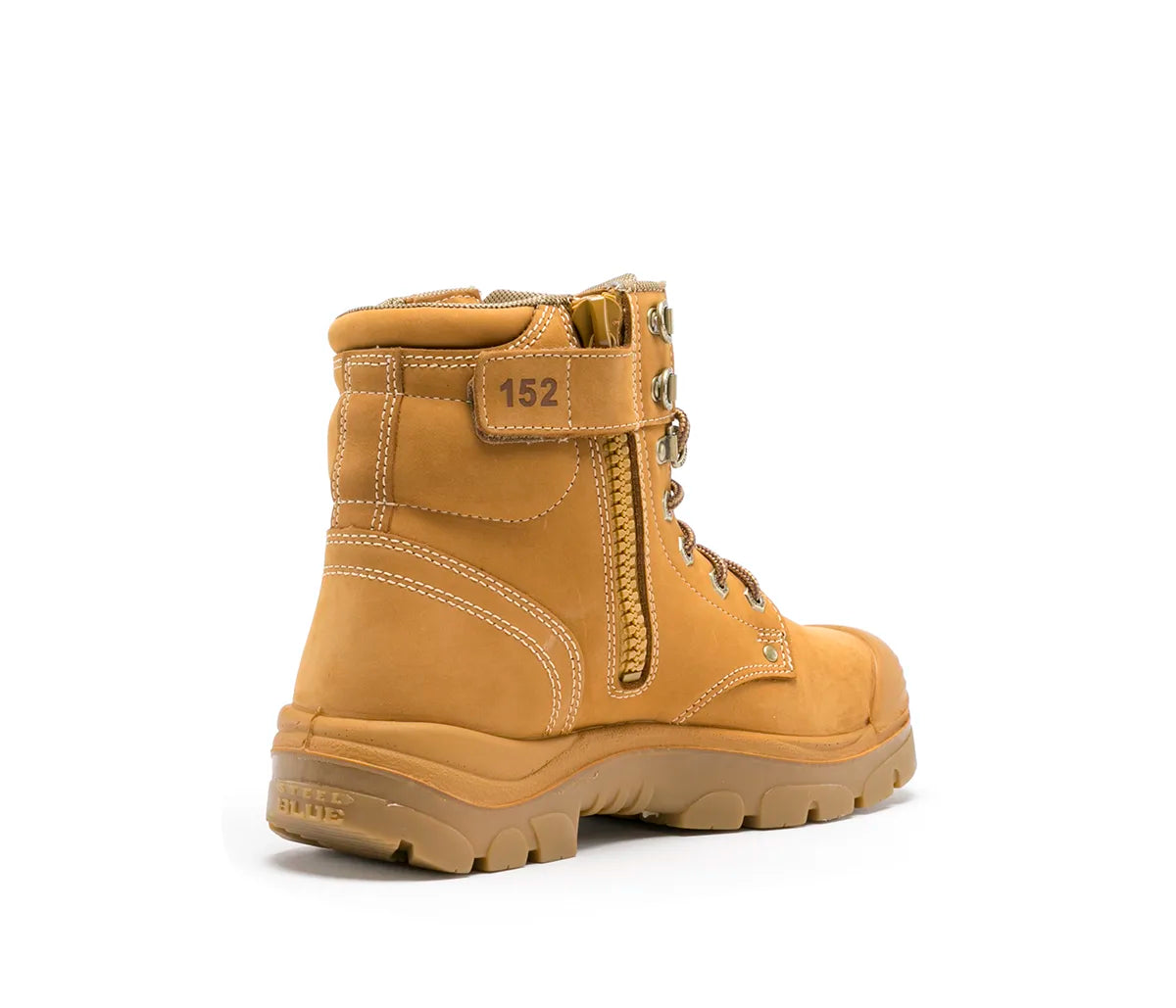 STEEL BLUE Argyle Lace Up Boot With Zip And Bump Cap 332152 ON THE GO SAFETY WORKWEAR