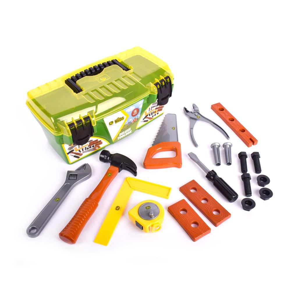 John Deere 18 Piece Deluxe Tool Box with Tools 320974