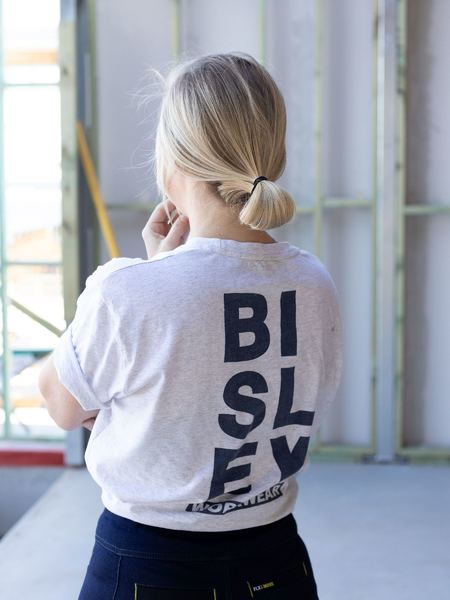 BISLEY Cotton Vertical Logo Short Sleeve Tee BKT091
