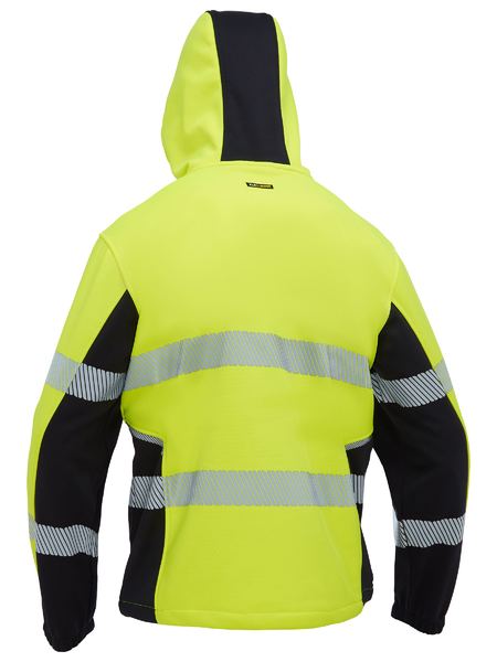 BISLEY Flx &amp; Move Hi VIs Taped Liquid Repellent Fleece Hoodie BK6571T