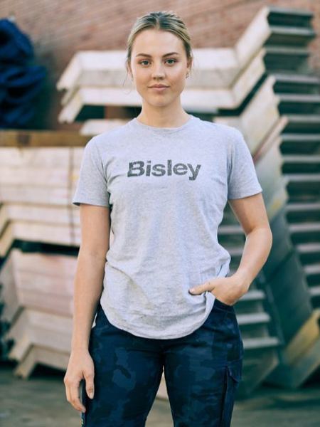 BISLEY Ladies Cotton Logo Short Sleeve Tee BKTL064