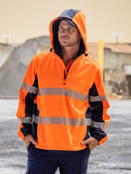 BISLEY Flx & Move Hi VIs Taped Liquid Repellent Fleece Hoodie BK6571T