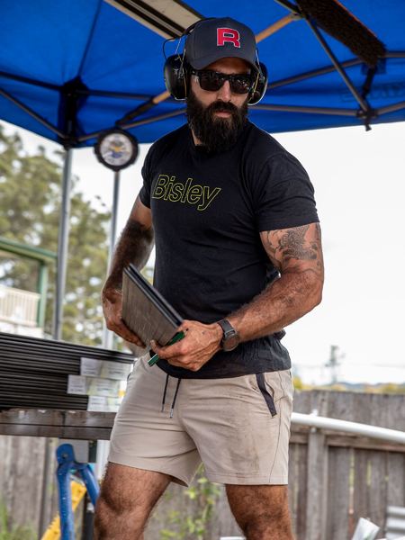 BISLEY Cotton Outline Logo Short SleeveTee BKT084