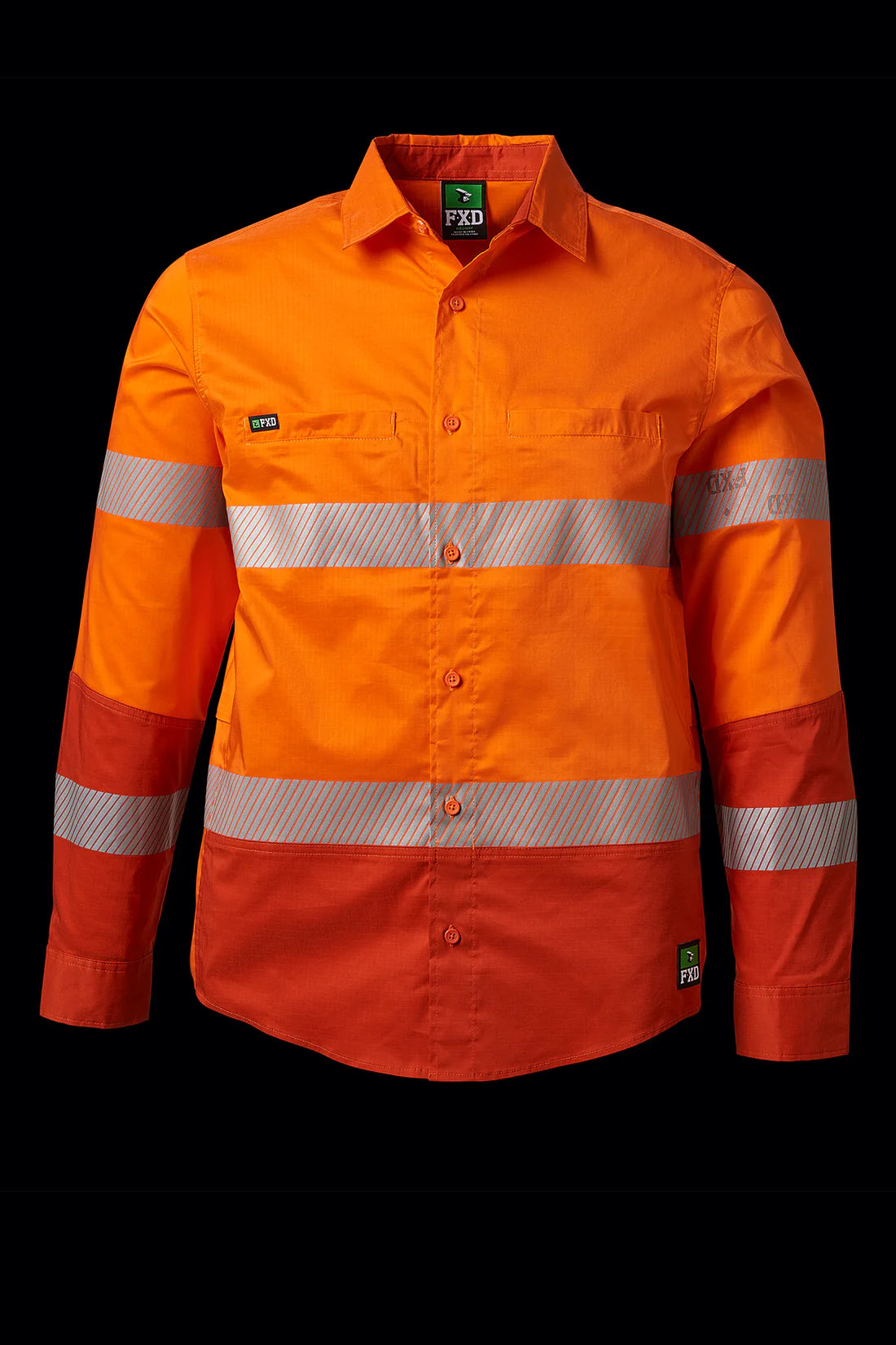 FXD Mens Hi-Vis Taped Stretch Work Shirt LSH-2T