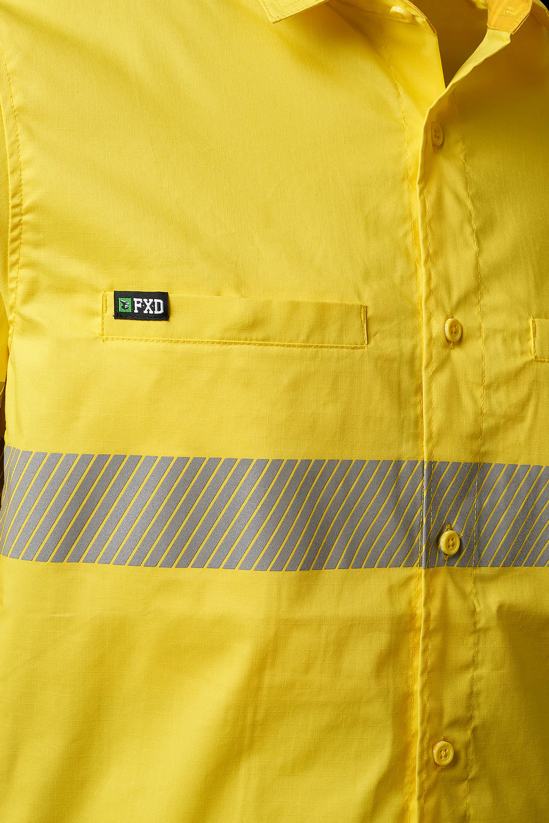 FXD Mens Hi-Vis Taped Stretch Work Shirt LSH-2T
