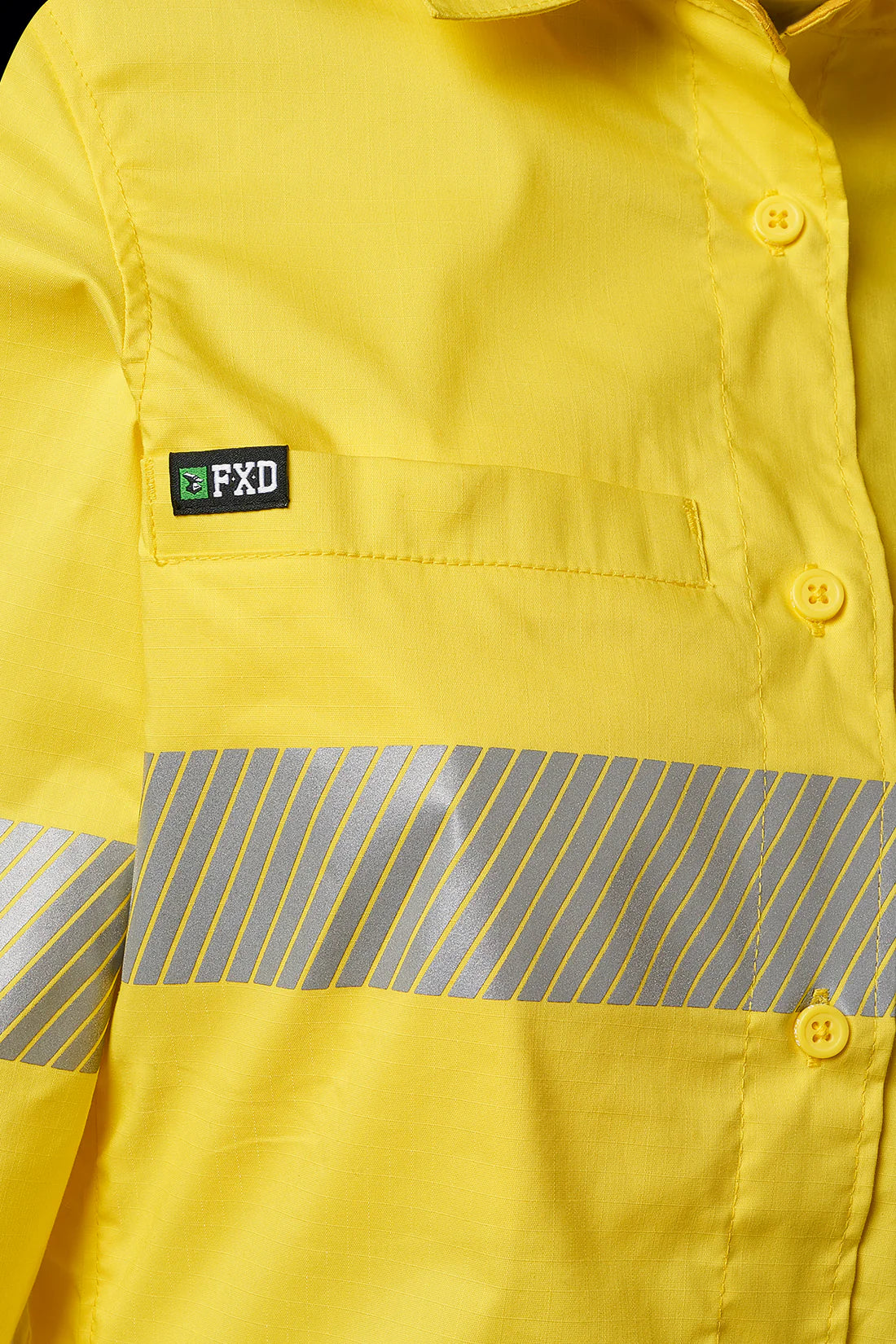 FXD Ladies Hi-Vis Taped Stretch Work Shirt LSH-2WT