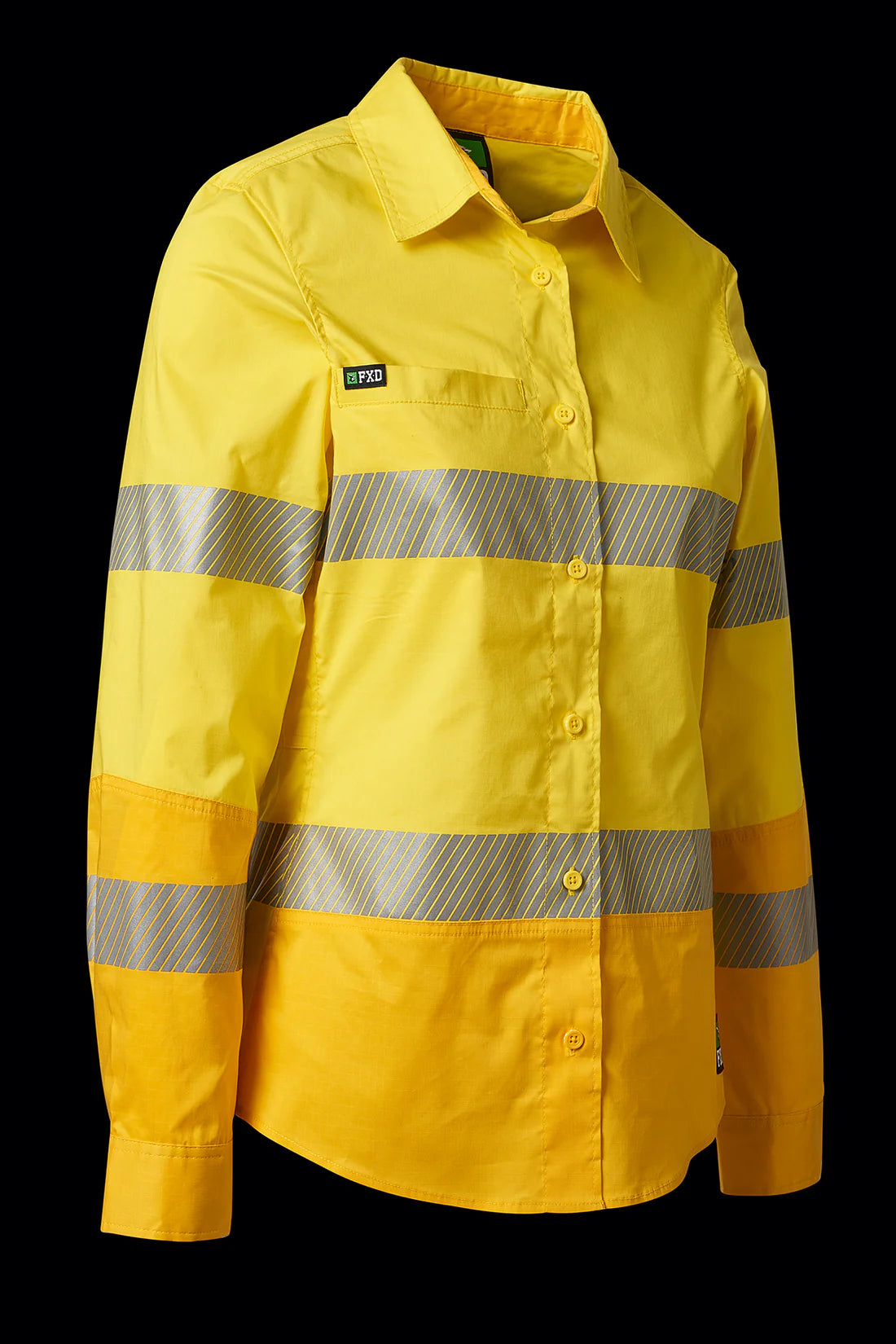 FXD Ladies Hi-Vis Taped Stretch Work Shirt LSH-2WT