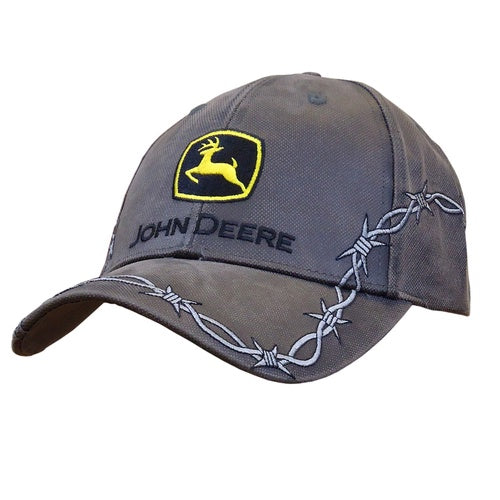 John Deere LP50037-JD Oilskin Cap with Construction Logo