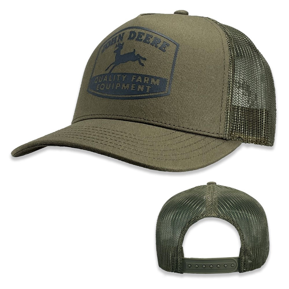 John Deere LP83272-JD Twill/Mesh Trucker Cap-Olive