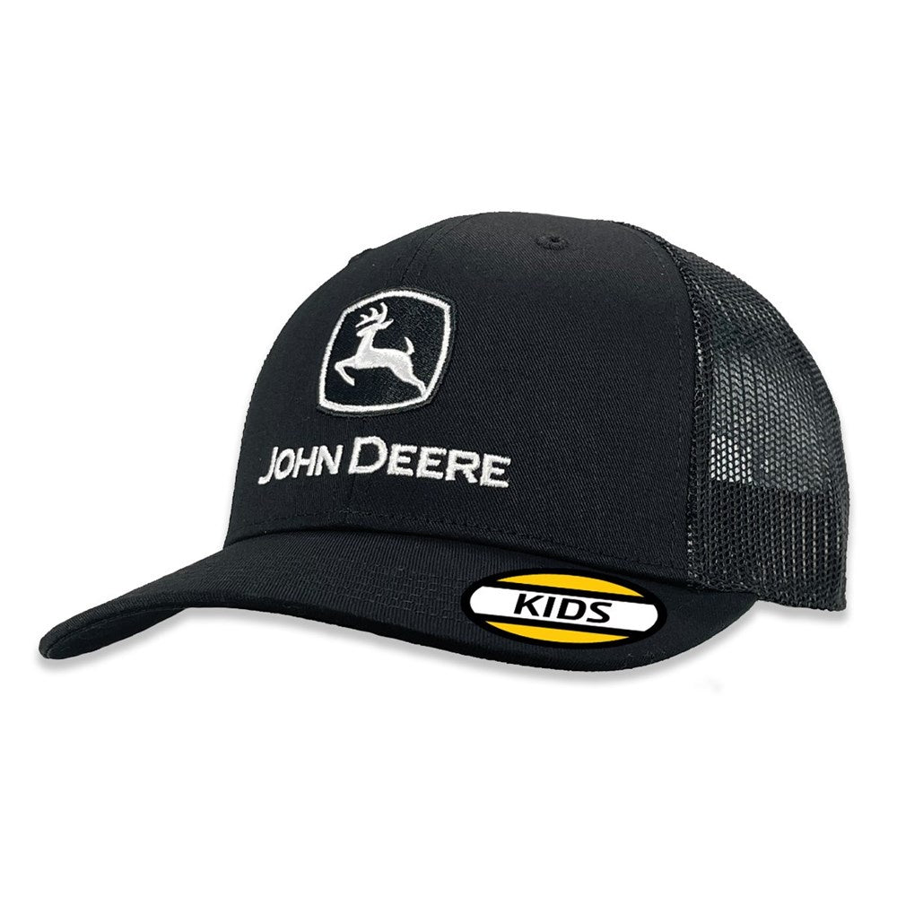 John Deere LP86110-JD Kids-Basic Trucker Mesh Cap-Black