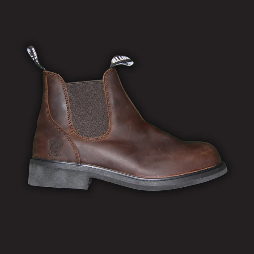 ROTTIE Omeo Elastic Sided Brown Suede Boot with Soft Toe RWBOMEONS