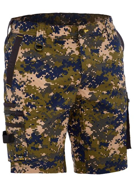 BISLEY Flex &amp; Move Stretch Canvas Camo Cargo Short - Limited Edition BSHC1337