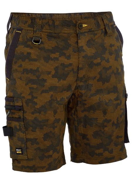 BISLEY Flex &amp; Move Stretch Canvas Camo Cargo Short - Limited Edition BSHC1337