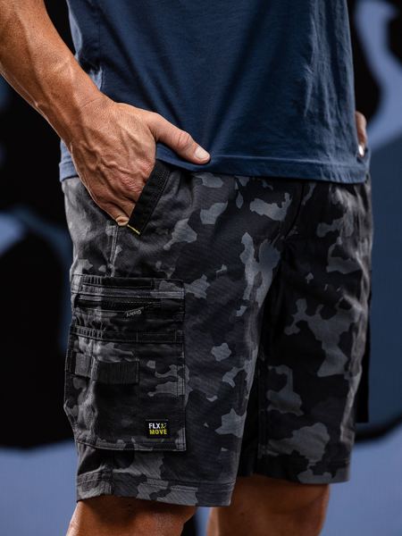 BISLEY Flex & Move Stretch Canvas Camo Cargo Short - Limited Edition BSHC1337