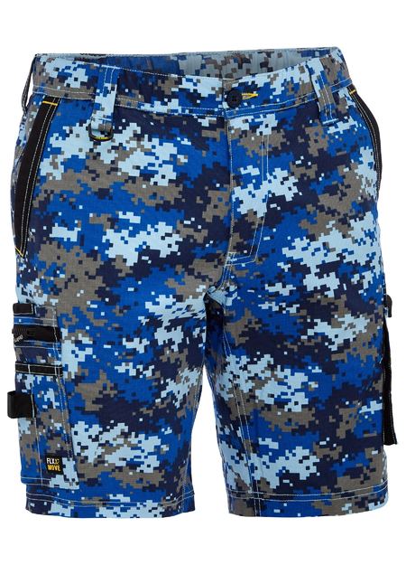 BISLEY Flex &amp; Move Stretch Canvas Camo Cargo Short - Limited Edition BSHC1337