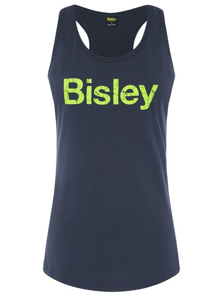 BISLEY Ladies Cotton Logo Singlet BKSL063