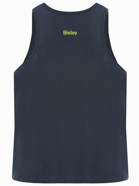 BISLEY Mens Cotton Logo Singlet BKS063