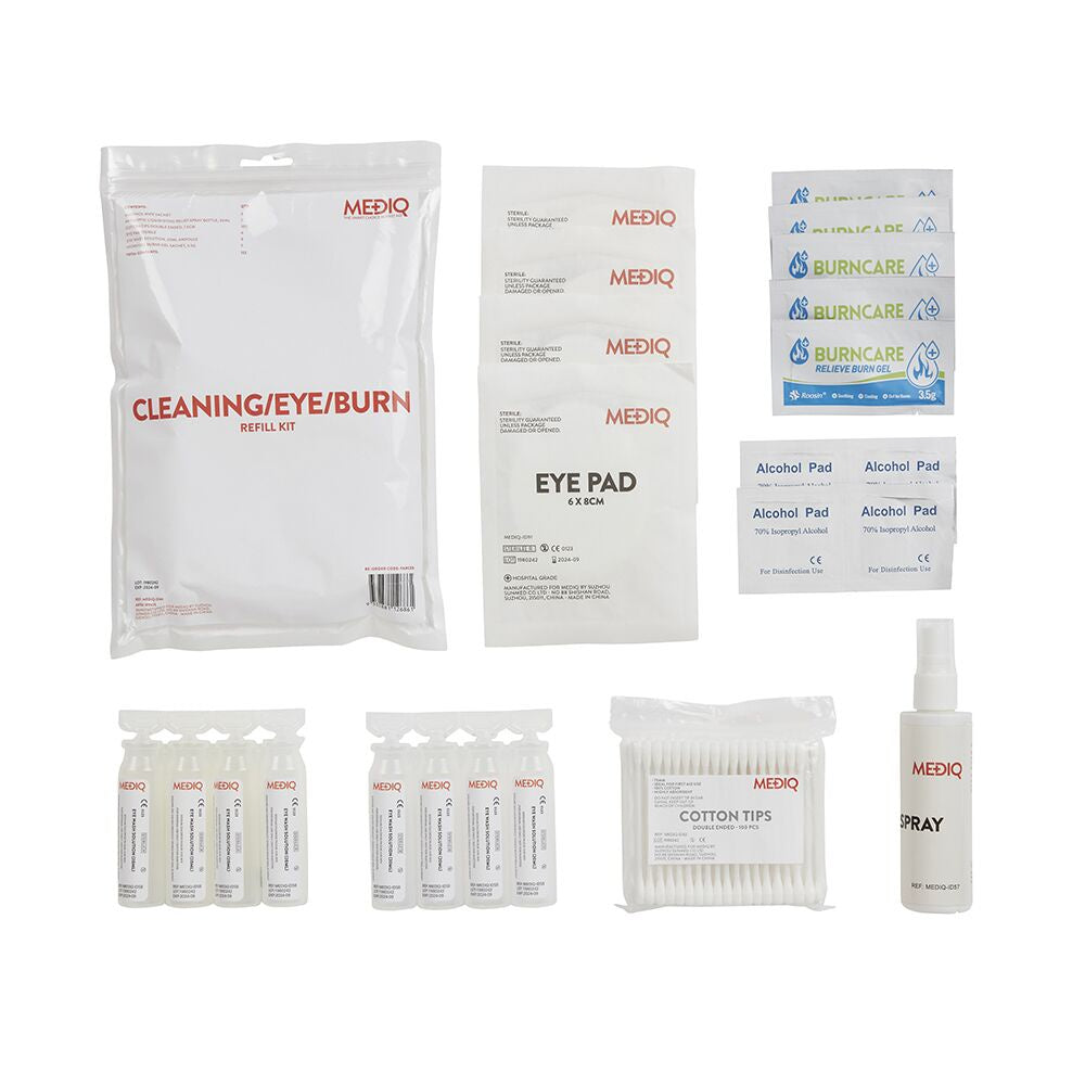 MEDIQ First Aid Kit Refill Module #4 Cleaning/Eye/Burn In Ziplock Bag Clear/White FARCEB