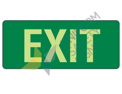 601OLM EXIT GREEN METAL SIGN 350x140mm
