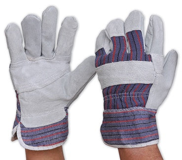 417PB CANDY STRIPE/COWSPLIT LEATHER PALM GLOVE ONE SIZE