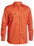 BISLEY Hi Vis Mens Drill Shirt - Long Sleeve BS6339