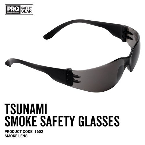 Pro Choice Tsunami Safety Glasses Smoke 1602