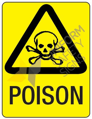 333DA POISON STICKER 240x180mm Self Adhesive