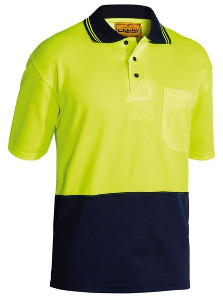 BK1234 BISLEY 2 TONE HI VIS POLO SHIRT - SHORT SLEEVE - ON THE GO SAFETY &amp; WORKWEAR