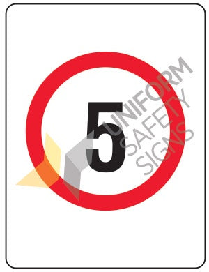 5KM SPEED SIGN  in Roundel TC409MM 300 x 225mm Metal