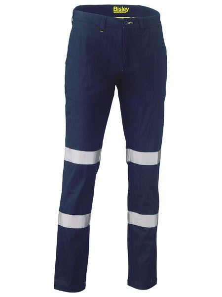 BISLEY Taped Biomotion Stretch Cotton Drill Work Pants BP6008T