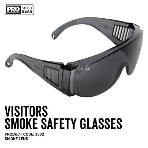 Vistors Safety Glasses - Smoke 3002