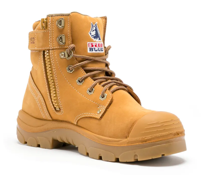 STEEL BLUE Argyle Lace Up Boot With Zip And Bump Cap 332152