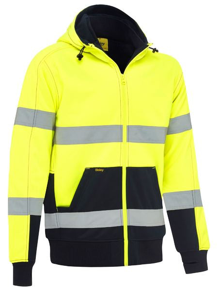 BK6988T BISLEY TAPED HI VIS FLEECE HOODIE WITH SHERPA LINING - ON THE GO SAFETY &amp; WORKWEAR