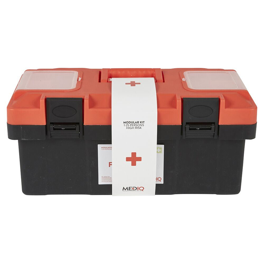 MEDIQ 5 X Incident Ready First Aid Kit - Orange/Black Plastic Tackle 1-25 Persons Low Risk FAMKT