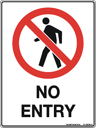 PNENT6045 NO ENTRY METAL SIGN 600x450mm