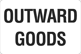 OUTWARD GOODS - POLY SIGN 600x450mm CODE:841622