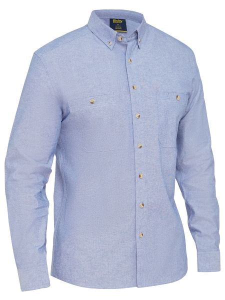 BISLEY MENS LONG SLEEVE CHAMBRAY SHIRT - BS6407