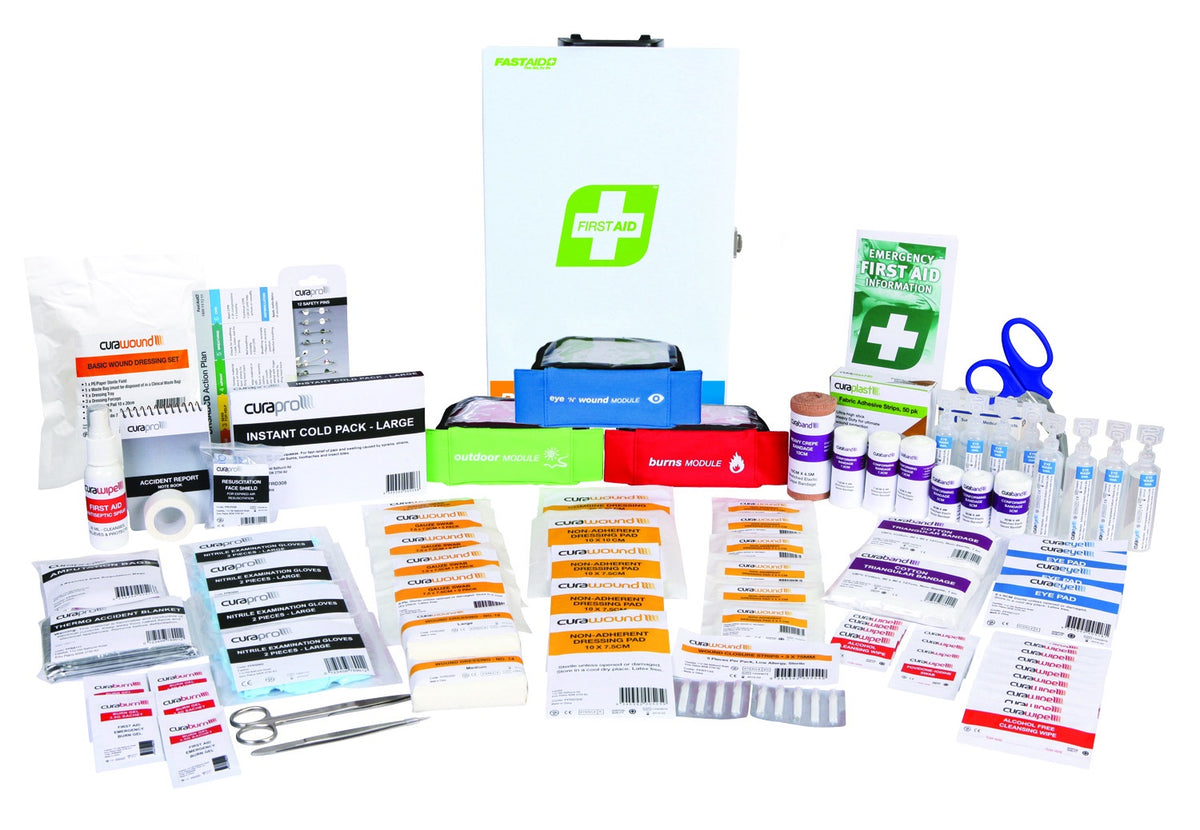 FAR2X10 FIRST AID KIT, R2, RESPONSE PLUS KIT, METAL WALL MOUNT