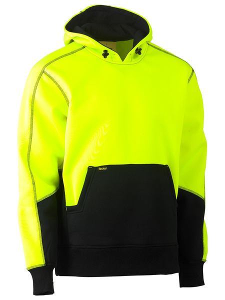 BK6619T BISLEY TAPED HI VIS TWO TONE FLEECE PULLOVER HOODIE - ON THE GO SAFETY & WORKWEAR