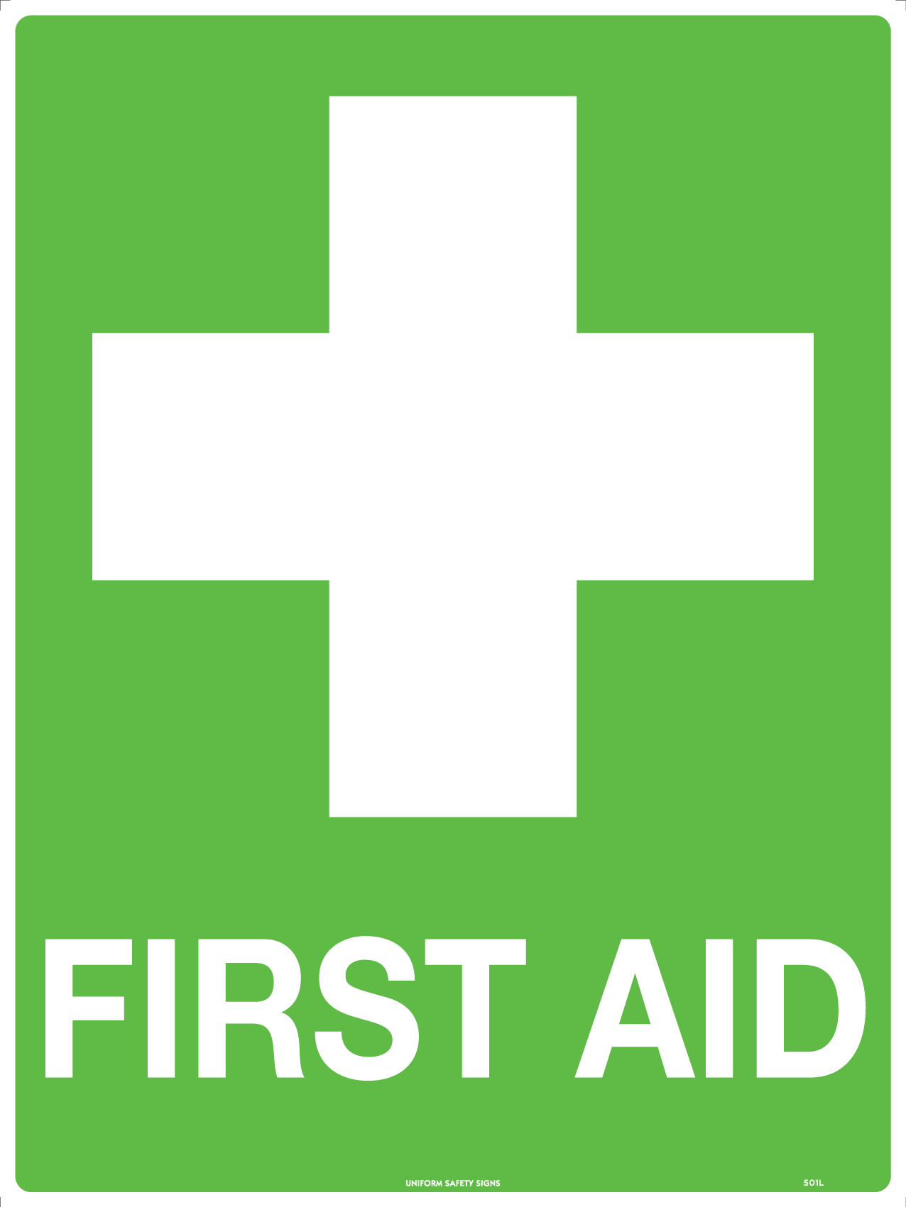 First Aid Sticker - Self Adhesive 90x55mm 501SSA