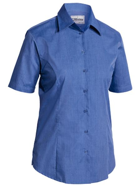 BL1646 BISLEY LADIES CROSS DYED SHIRT - SHORT SLEEVE - ON THE GO SAFETY & WORKWEAR