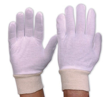 342CLKW INTERLOCK POLY/COTTON LINER, HEMMED CUFF MENS