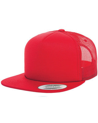 6005FF FLEXFIT FOAM FLAT PEAK TRUCKER - ON THE GO SAFETY & WORKWEAR